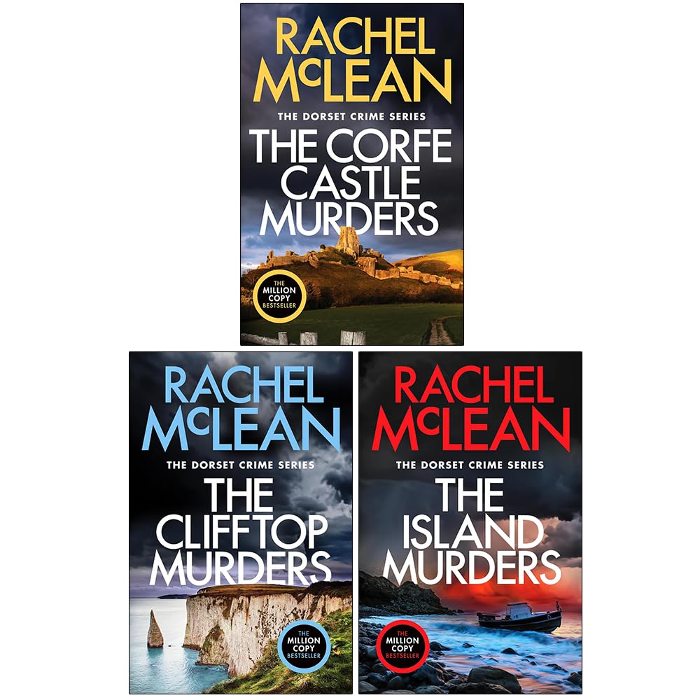Rachel McLean Dorset Crime Series Collection 1-3 Books Set (The Corfe Castle Murders, The Clifftop Murders & The Island Murders)
