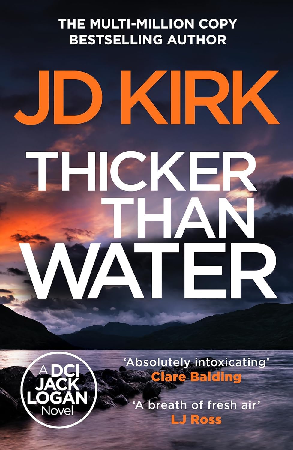 DCI Logan Crime Thrillers 3 Books Collection Set By JD Kirk (Thicker Than Water, A Litter of Bones, The Killing Code)