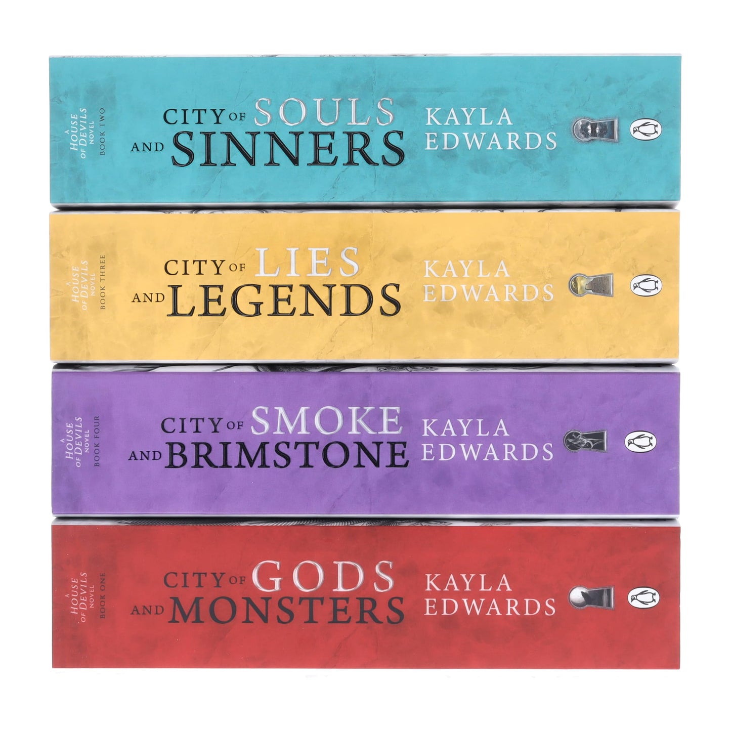 House of Devils Series by Kayla Edwards 4 Books Collection Set (City of Gods and Monsters, City of Souls and Sinners, City of Lies and Legends & City of Smoke and Brimstone)
