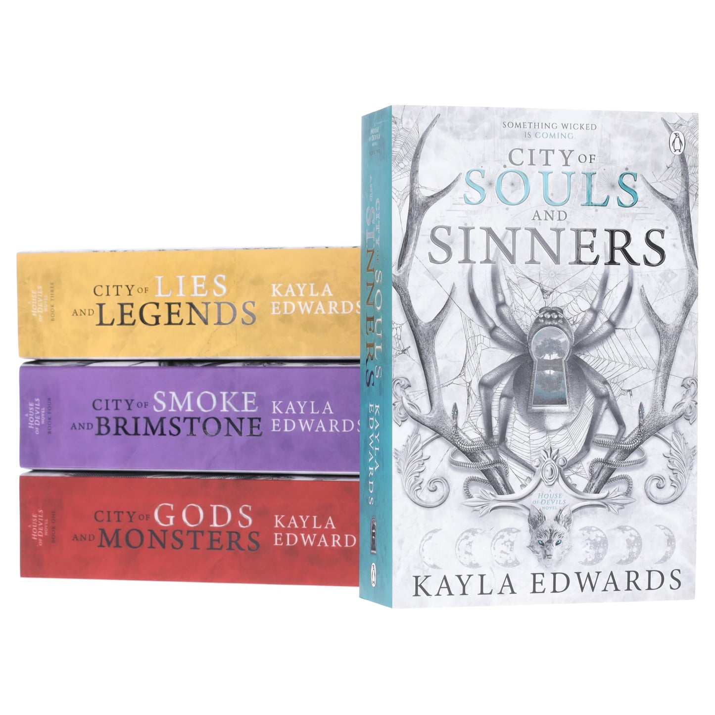 House of Devils Series by Kayla Edwards 4 Books Collection Set (City of Gods and Monsters, City of Souls and Sinners, City of Lies and Legends & City of Smoke and Brimstone)