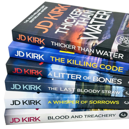 DCI Logan Crime Thrillers 1-6 Books Collection Set By JD Kirk (A Litter of Bones, Thicker Than Water, The Killing Code, Blood and Treachery, The Last Bloody Straw, A Whisper of Sorrows)