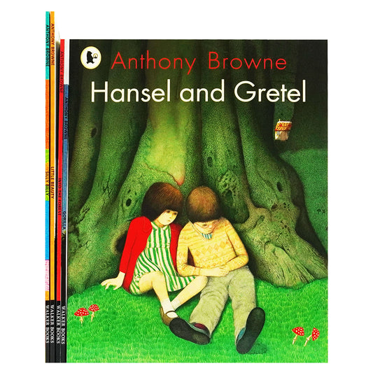 Anthony Browne Collection 5 Books Set (Hansel and Gretel, Into the Forest, Little Beauty, Gorilla & Silly Billy)