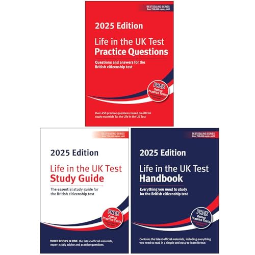 Life in the UK Test 2025 Collection 3 Books Set By Henry Dillon, Alastair Smith (Practice Questions, Handbook & Study Guide)