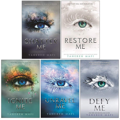 Shatter Me Series Collection 5 Books Set by Tahereh Mafi ( Shatter, Restore, Ignite, Unrave, Defy Me)