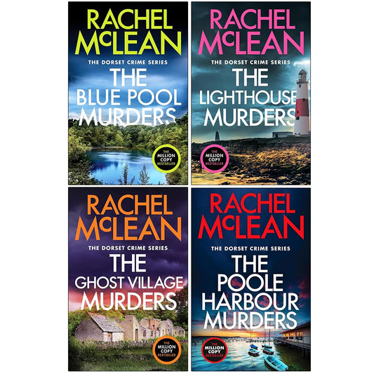 Dorset Crime Series 7-10 Collection 4 Books Set By Rachel McLean (The Blue Pool Murders, The Lighthouse Murders, The Ghost Village Murders & The Poole Harbour Murders)