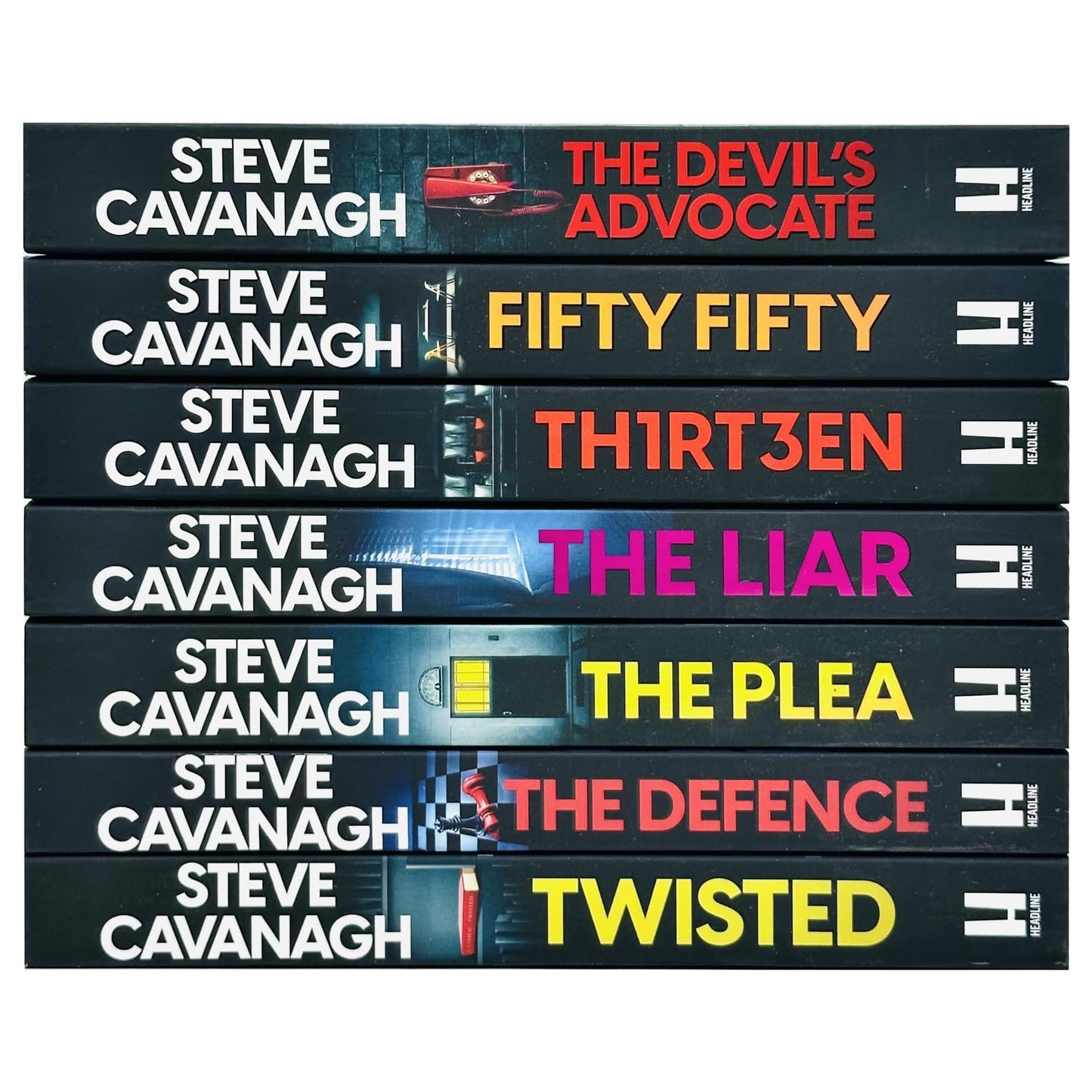 Eddie Flynn Series 7 Books Collection Set By Steve Cavanagh (Twisted,Thirteen, The Defence, The Plea, The Liar, Fifty-Fifty, The Devil's Advocate)