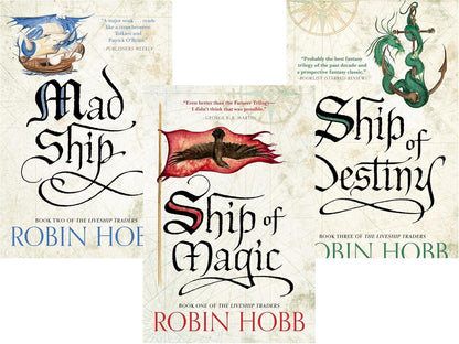Robin Hobb - The LiveShip Traders Trilogy - 3 Books Collection Set (Ship of Magic, The Mad Ship, Ship of Destiny)