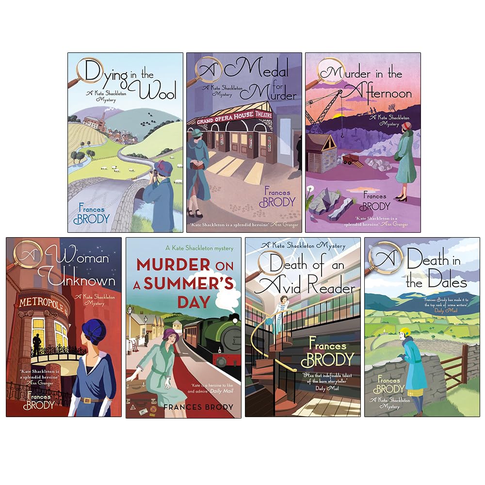Kate Shackleton Mysteries Series 6 Books Collection Set By Frances Brody (Death of an Avid Reader,Murder on a Summer's Day,A Woman Unknown,Dying In The Wool,Medal For Murder,Murder In The Afternoon)