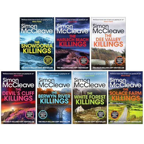 DI Ruth Hunter Series 1-7 Books Collection Set By Simon McCleave (The Snowdonia Killings, The Harlech Beach, The Dee Valley, Devil's Cliffs, The Berwyn River, White Forest & Solace Farm Killings)
