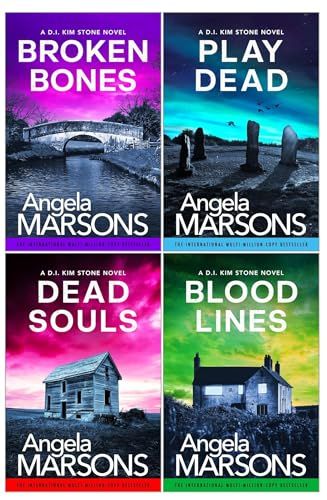 Detective Kim Stone Crime Thriller Series Collection 4 Books Set by Angela Marsons (Books 4-7) (Play Dead, Blood Lines, Dead Souls, Broken Bones)