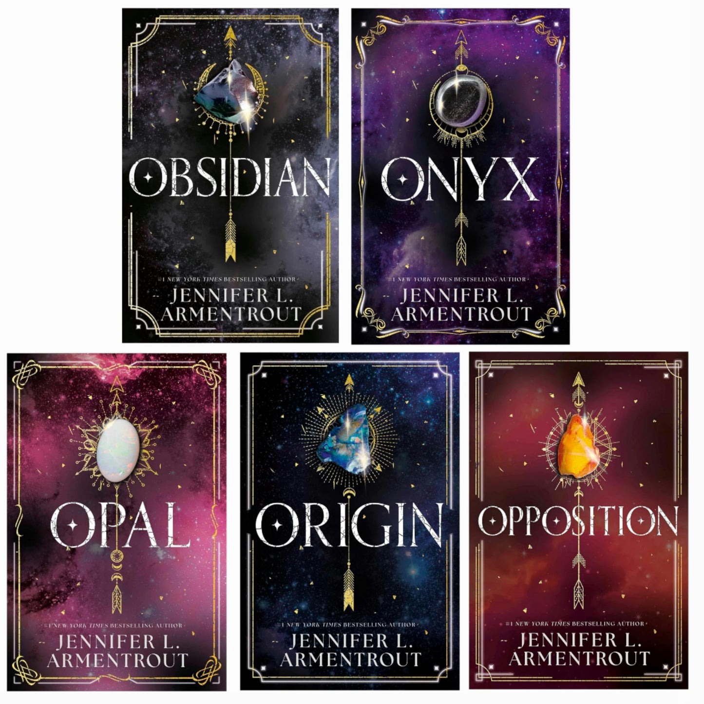 Young Adult fiction Lux Series 5 Books Collection Set By Jennifer L. Armentrout (Obsidian, Onyx, Opal, Origin, Opposition).